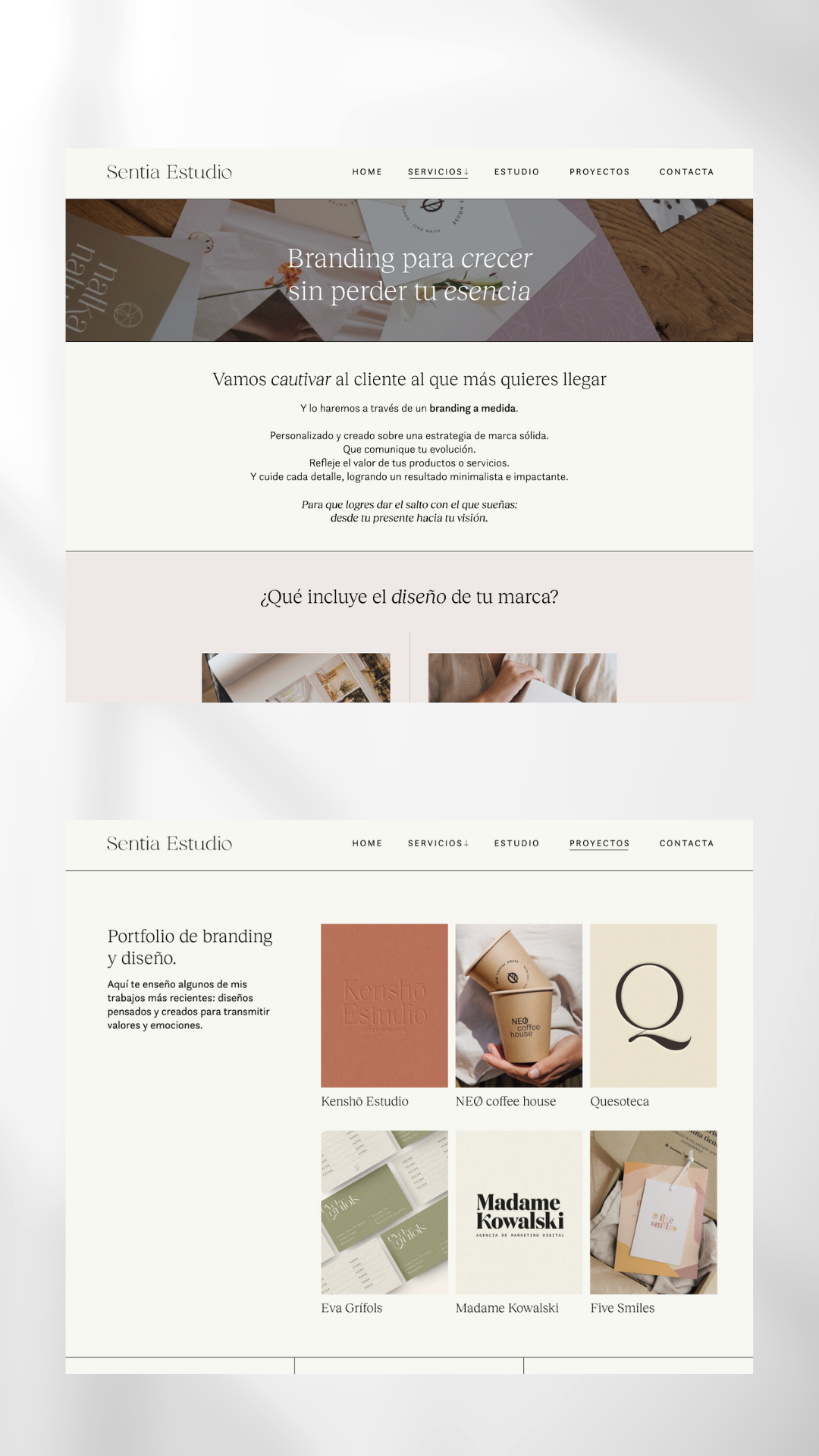 Partes sentia estudio
